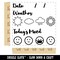 Date Fill-In with Weather Mood Tracker Daily Calendar Square Rubber Stamp for Stamping Crafting